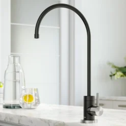 Purita 100% Lead-Free Kitchen Water Filter Faucet in Spot Free Stainless & Matte Black Single Hole|Water Filter Faucets