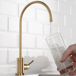 Outlet Purita 100% Lead-Free Kitchen Water Filter Faucet in Brushed Brass Single Hole|Water Filter Faucets