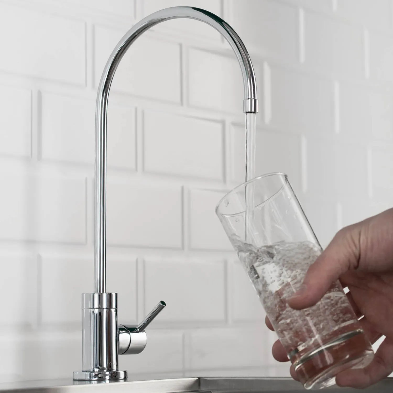 Purita 100% Lead-Free Kitchen Water Filter Faucet in Chrome Single Hole|Water Filter Faucets