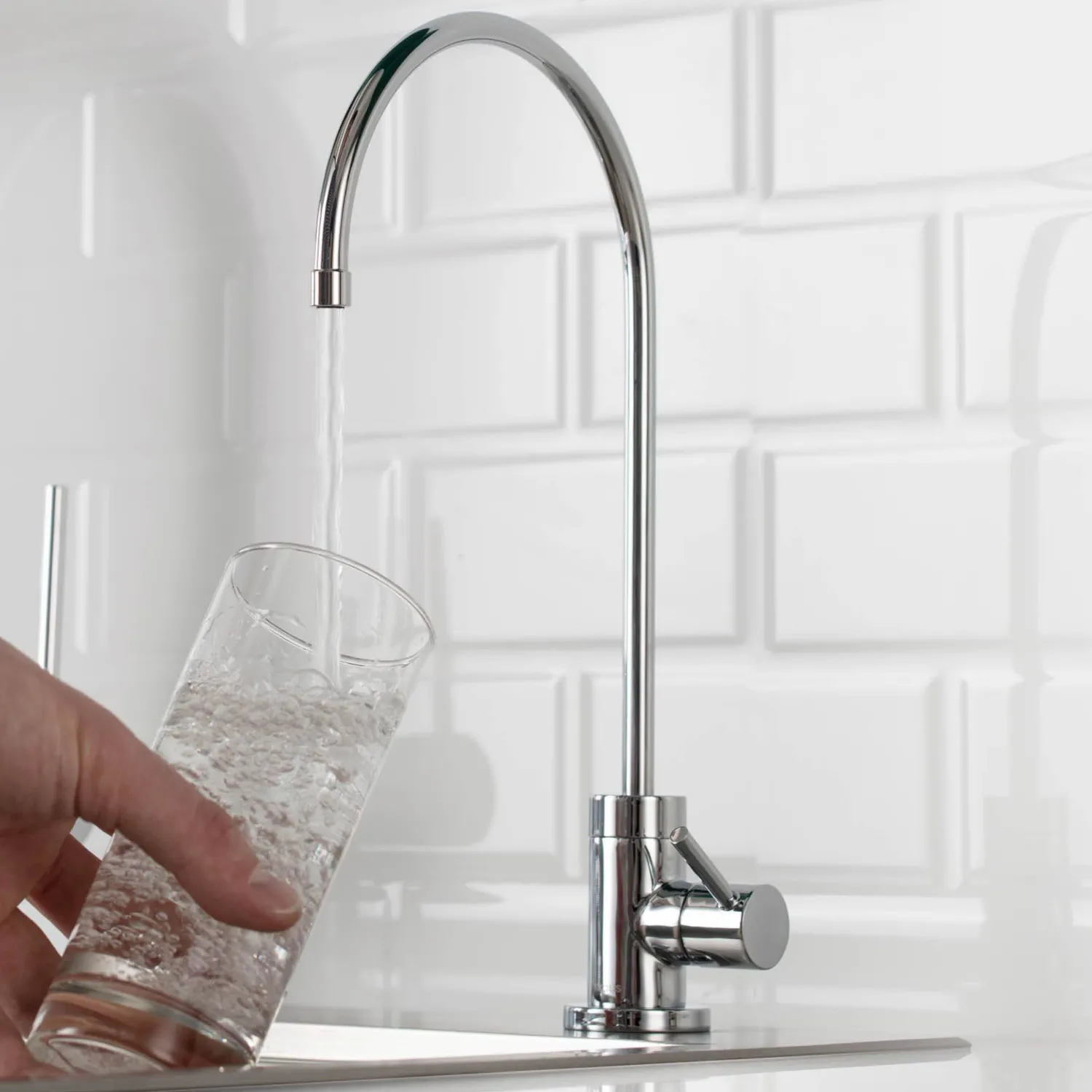 Purita 100% Lead-Free Kitchen Water Filter Faucet in Chrome Single Hole|Water Filter Faucets