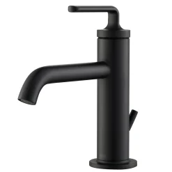 Sale Ramus Single Handle Bathroom Sink Faucet with Lift Rod Drain in Matte Black Single Hole