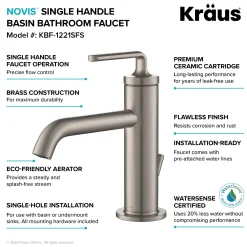 Clearance Ramus Single Handle 2-Pack Bathroom Sink Faucet with Lift Rod Drain in Spot Free Stainless Steel Single Hole