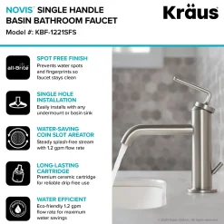 Clearance Ramus Single Handle 2-Pack Bathroom Sink Faucet with Lift Rod Drain in Spot Free Stainless Steel Single Hole