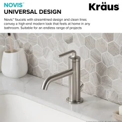 Clearance Ramus Single Handle 2-Pack Bathroom Sink Faucet with Lift Rod Drain in Spot Free Stainless Steel Single Hole