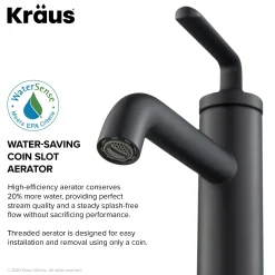 Online Ramus Single Handle 2-Pack Bathroom Sink Faucet with Lift Rod Drain in Matte Black Single Hole