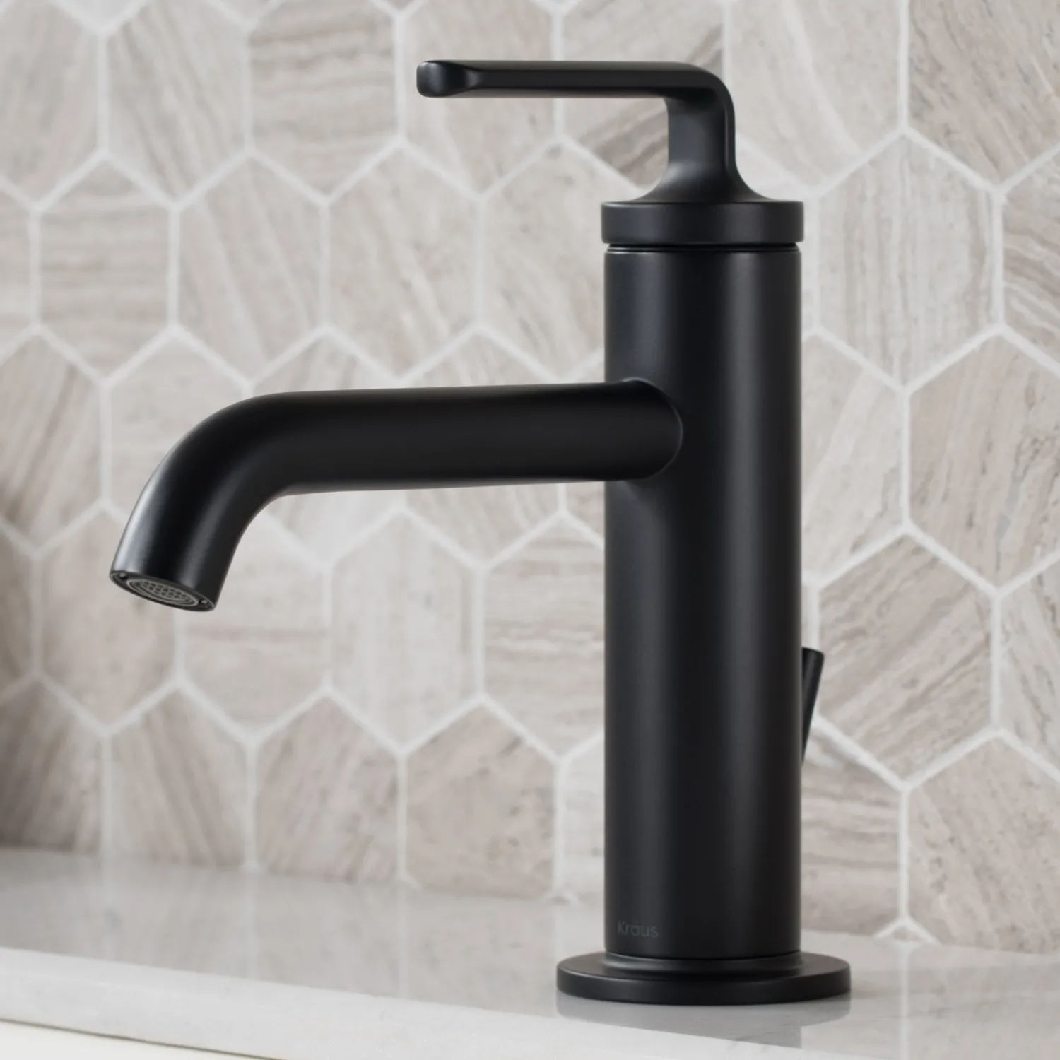 Online Ramus Single Handle 2-Pack Bathroom Sink Faucet with Lift Rod Drain in Matte Black Single Hole