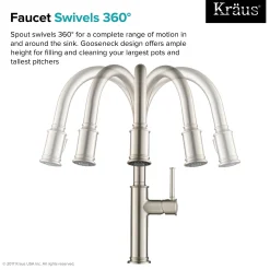 Hot Sellette Single Handle Pull Down Kitchen Faucet with Dual Function Sprayhead in Spot Free all-Brite Stainless Steel Single Hole