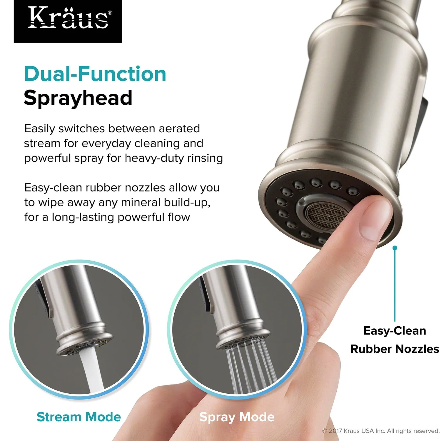 Hot Sellette Single Handle Pull Down Kitchen Faucet with Dual Function Sprayhead in Spot Free all-Brite Stainless Steel Single Hole