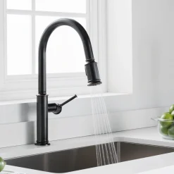 Sale Sellette Single Handle Pull Down Kitchen Faucet with Dual Function Sprayhead in Oil Rubbed Bronze Single Hole