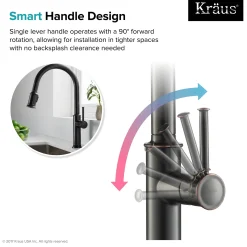 Sale Sellette Single Handle Pull Down Kitchen Faucet with Dual Function Sprayhead in Oil Rubbed Bronze Single Hole
