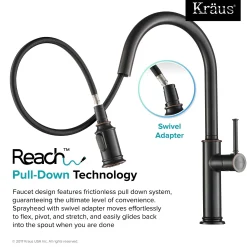 Sale Sellette Single Handle Pull Down Kitchen Faucet with Dual Function Sprayhead in Oil Rubbed Bronze Single Hole