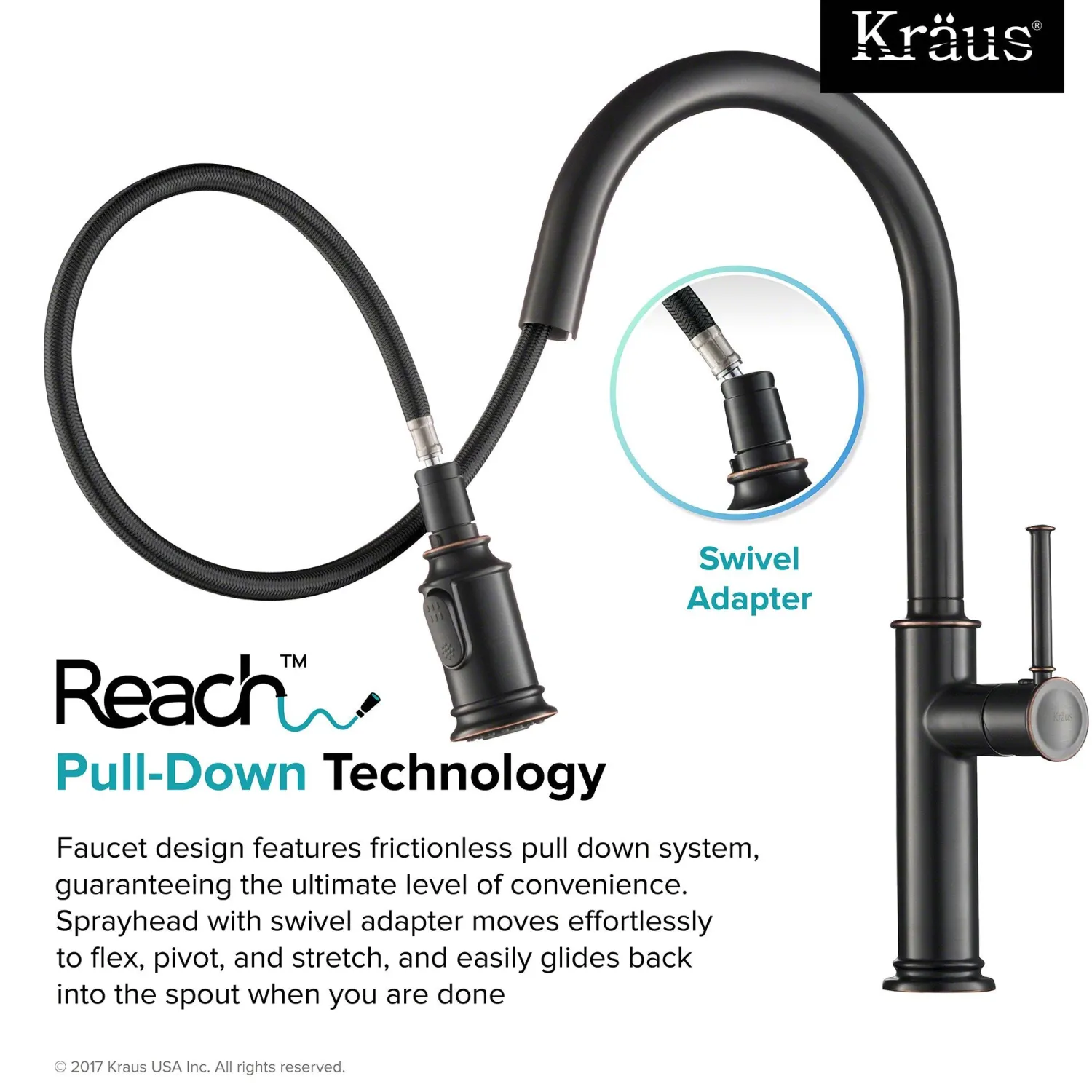 New Sellette Single Handle Pull Down Kitchen Faucet with Deck Plate and Soap Dispenser in Oil Rubbed Bronze Single Hole