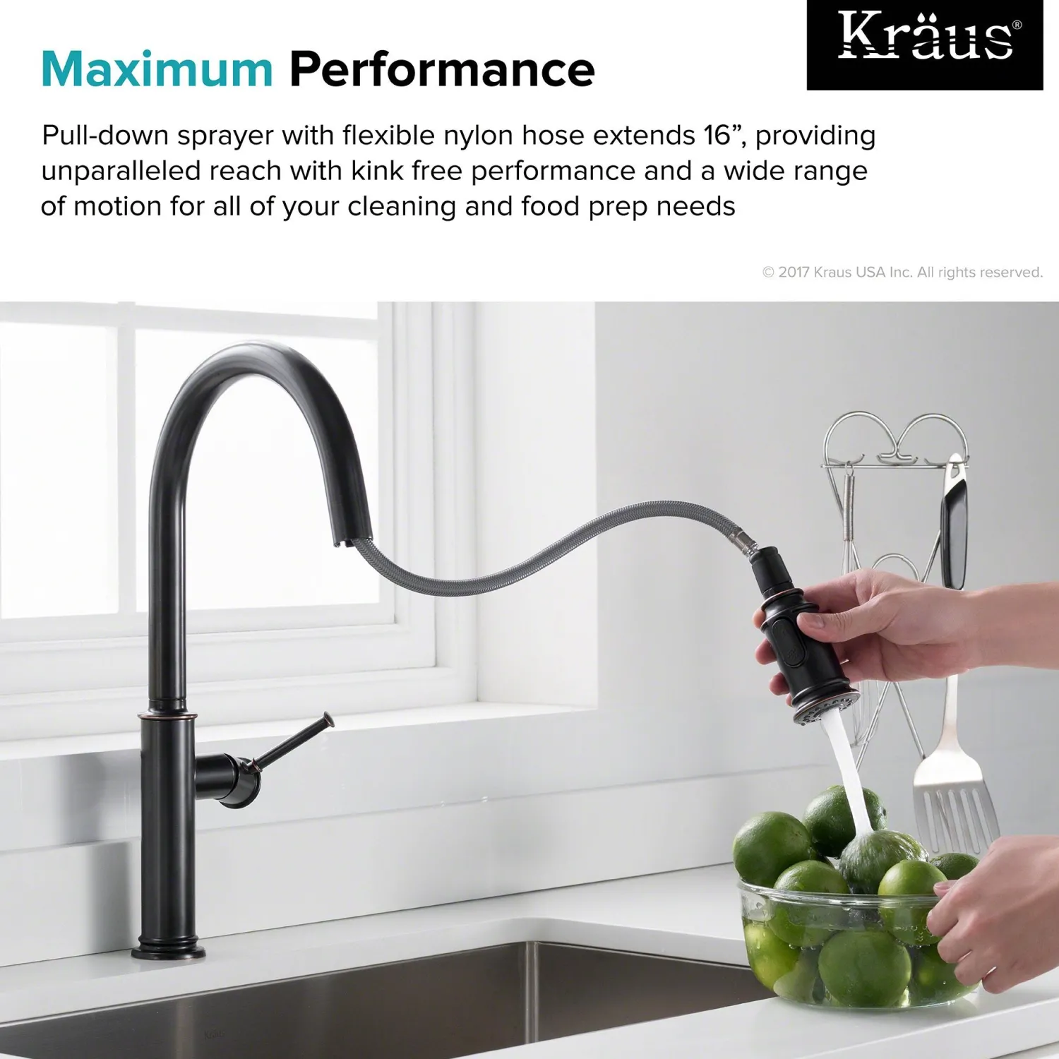 New Sellette Single Handle Pull Down Kitchen Faucet with Deck Plate and Soap Dispenser in Oil Rubbed Bronze Single Hole