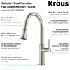 Sale Sellette Single Handle Pull Down Kitchen Faucet with Deck Plate and Soap Dispenser in Spot Free Stainless Steel Single Hole