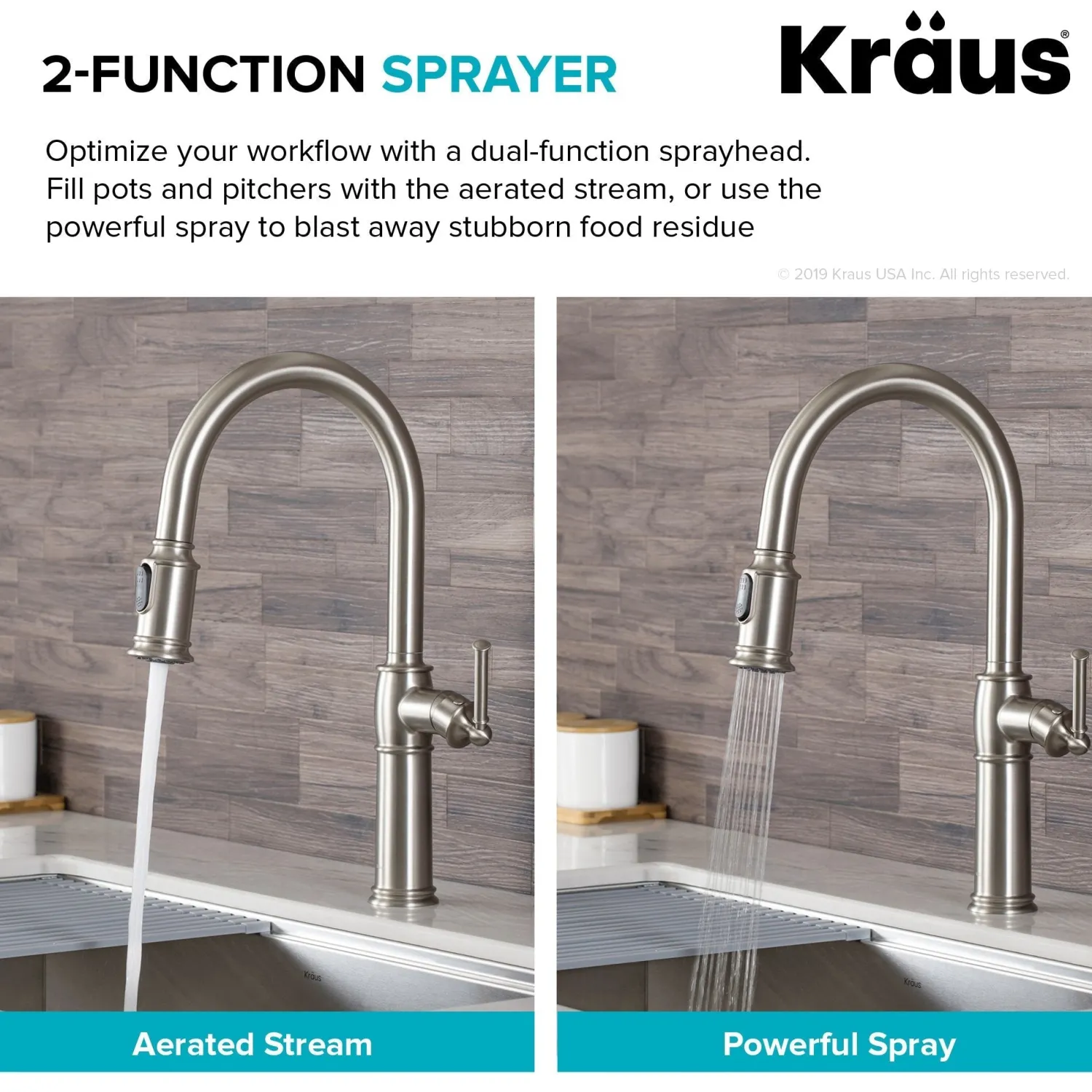 Hot Sellette Traditional Single Handle Pull-Down Kitchen Faucet in Spot Free Stainless Steel Single Hole