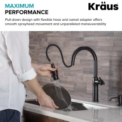 Online Sellette Traditional Single Handle Pull-Down Kitchen Faucet in Oil Rubbed Bronze Single Hole