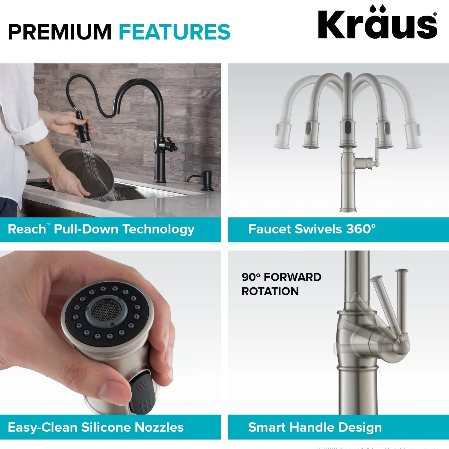 Online Sellette Traditional Single Handle Pull-Down Kitchen Faucet in Oil Rubbed Bronze Single Hole