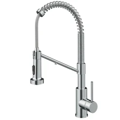 Best Single Handle Kitchen Faucet with Integrated Dispenser for Water Filtration in Chrome Single Hole|Water Filter Faucets