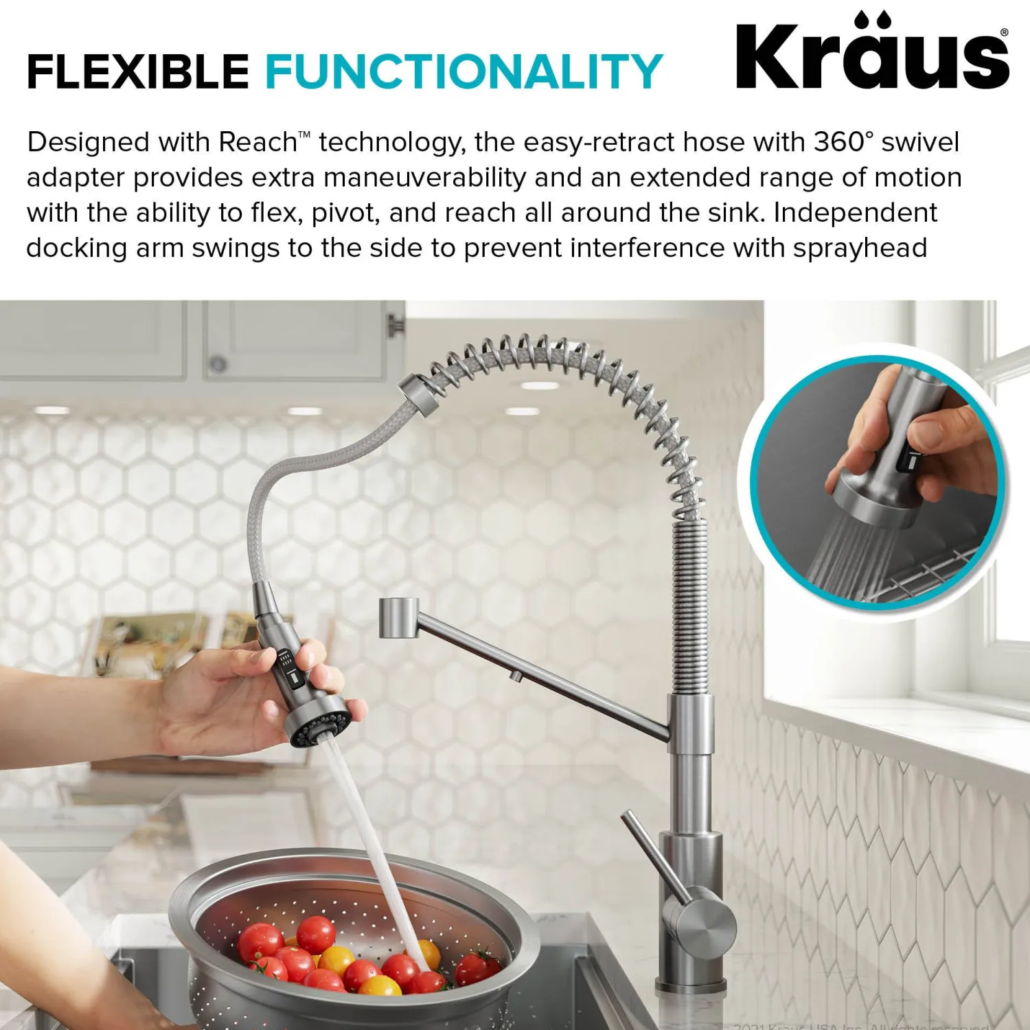 Single Handle Kitchen Faucet with Integrated Dispenser for Water Filtration in Matte Black Single Hole|Water Filter Faucets
