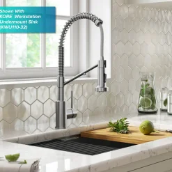 Sale Single Handle Kitchen Faucet with Integrated Dispenser for Water Filtration in Spot Free Stainless Steel Single Hole|Water Filter Faucets