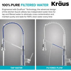 Sale Single Handle Kitchen Faucet with Integrated Dispenser for Water Filtration in Spot Free Stainless Steel Single Hole|Water Filter Faucets