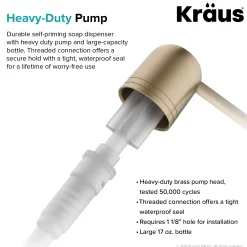Best Single Hole Kitchen Soap and Lotion Dispenser in Brushed Gold Soap Dispensers