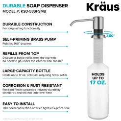 Sale Soap Dispenser in Spot Free Stainless Steel and Matte Black Soap Dispensers
