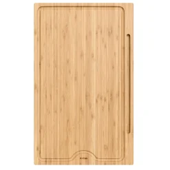 Clearance Solid Bamboo Cutting Board with Mobile Device Holder for most Standard Kitchen Sinks Cutting Boards