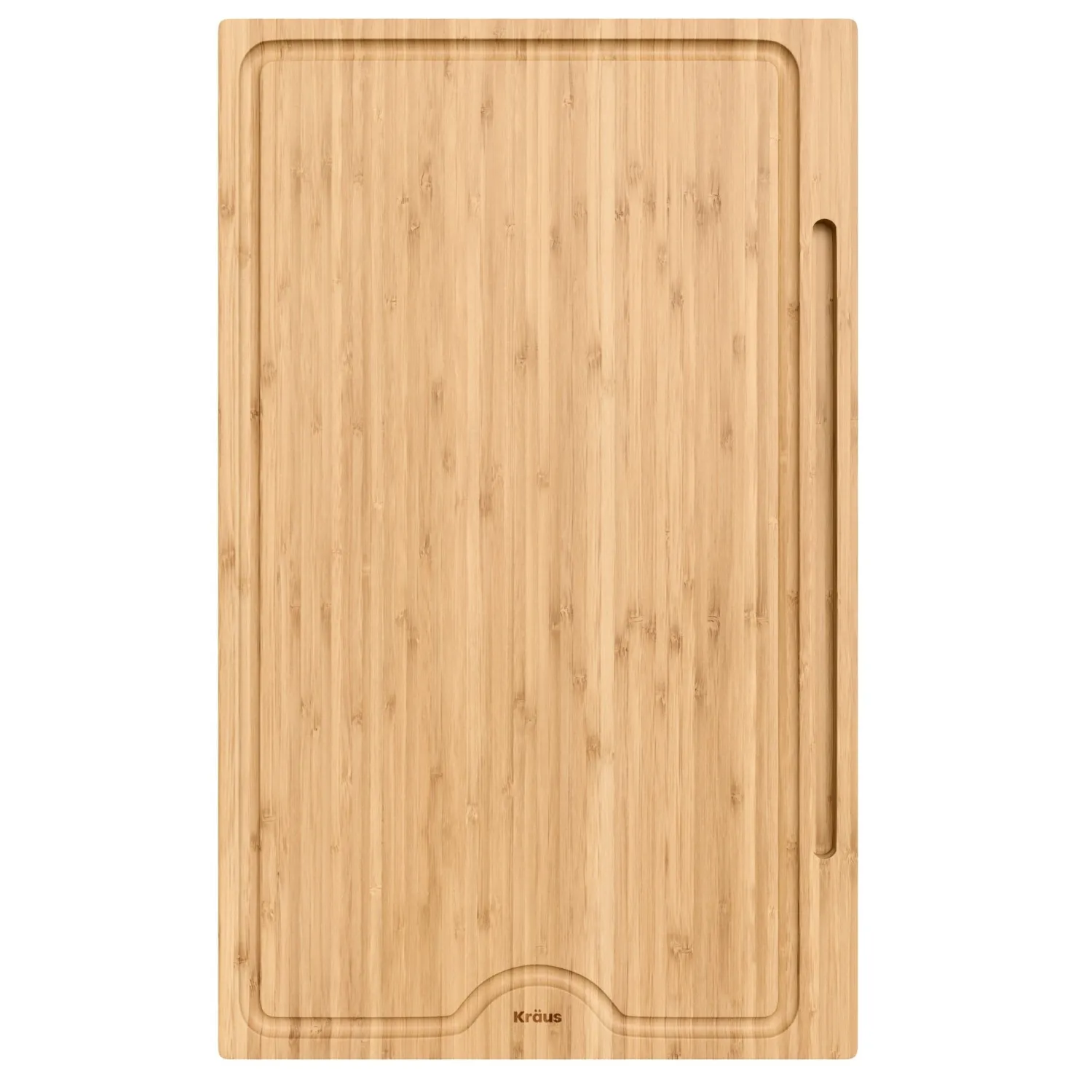 Clearance Solid Bamboo Cutting Board with Mobile Device Holder for most Standard Kitchen Sinks Cutting Boards