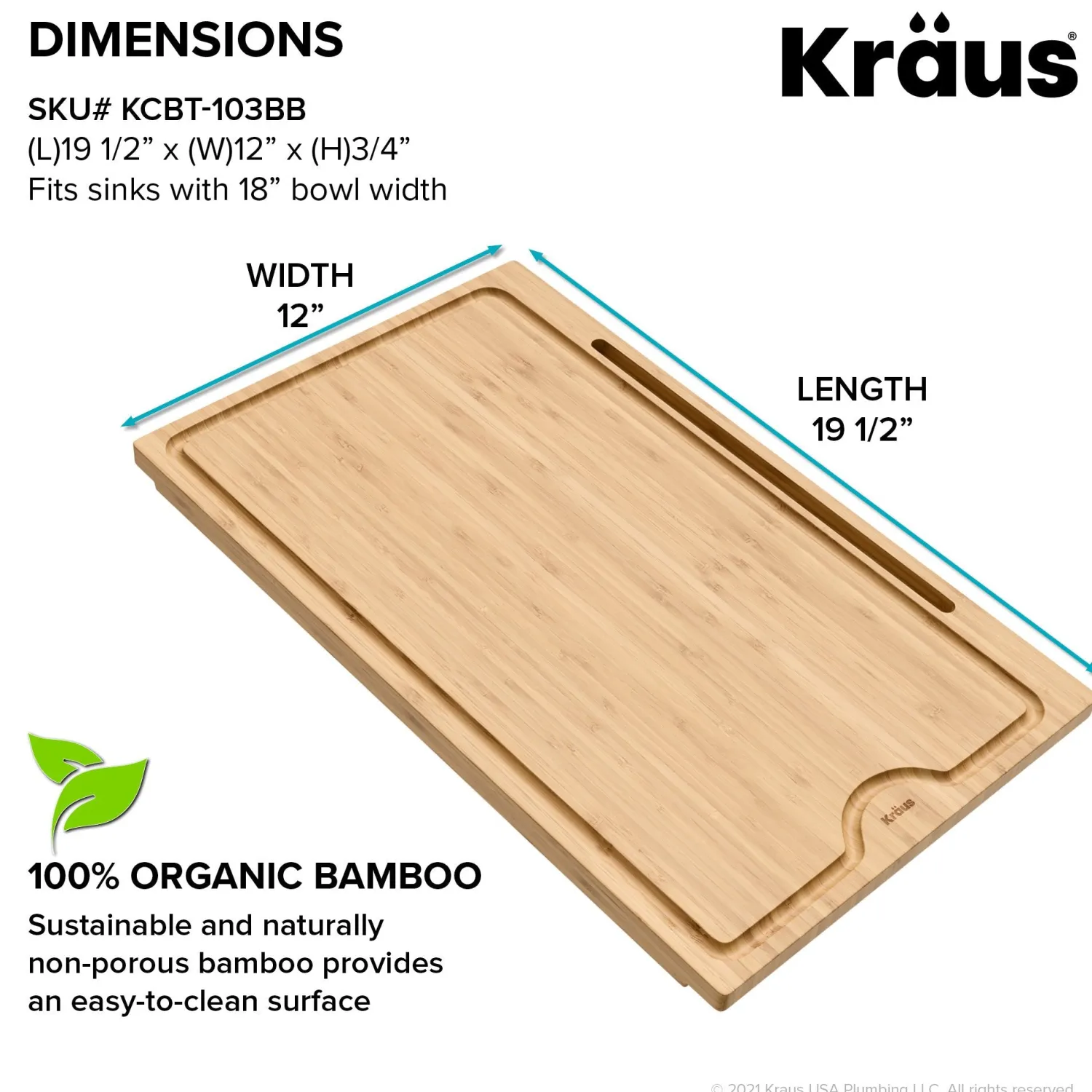 Clearance Solid Bamboo Cutting Board with Mobile Device Holder for most Standard Kitchen Sinks Cutting Boards