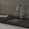 Spot Free Oletto Single Handle Kitchen Bar Faucet in all-Brite Stainless Steel Finish Bar Faucets