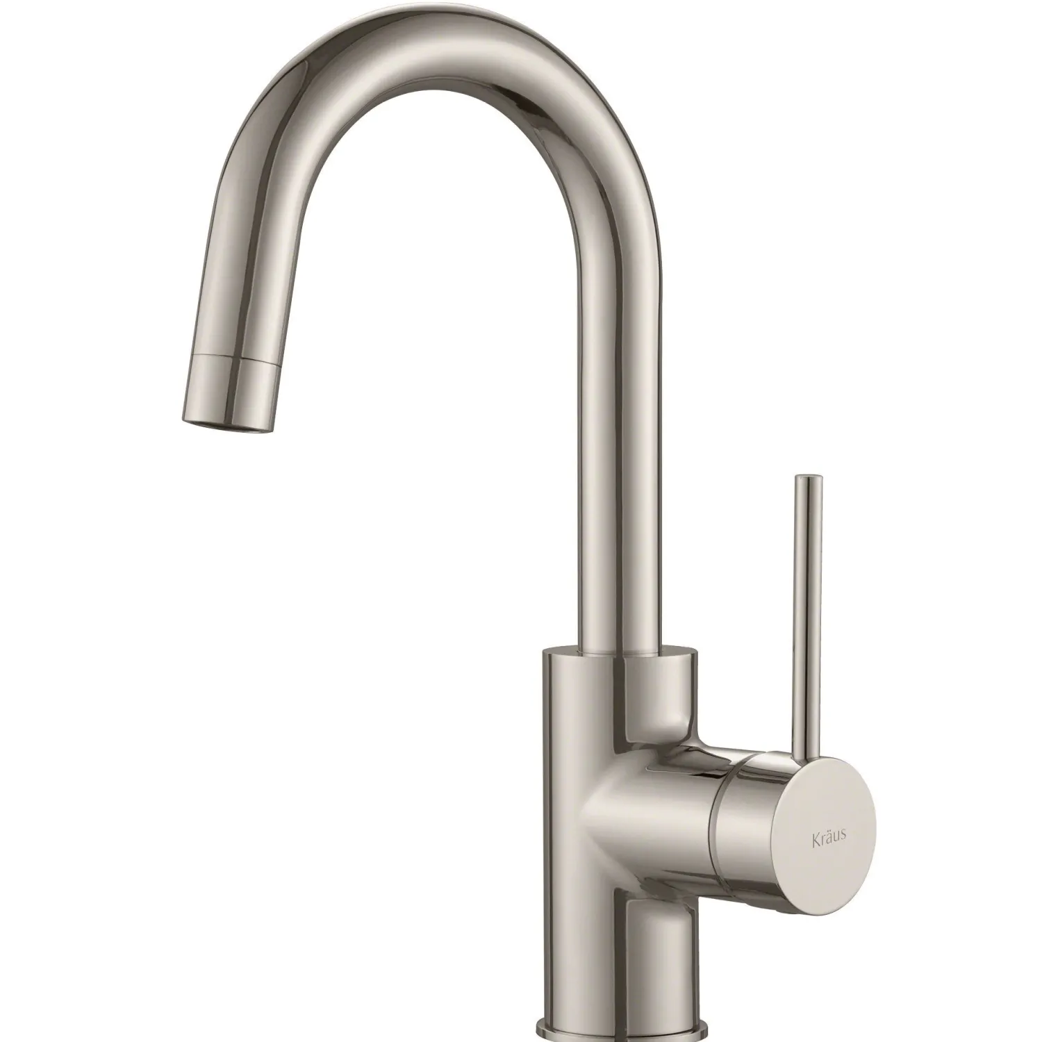 Spot Free Oletto Single Handle Kitchen Bar Faucet in all-Brite Stainless Steel Finish Bar Faucets