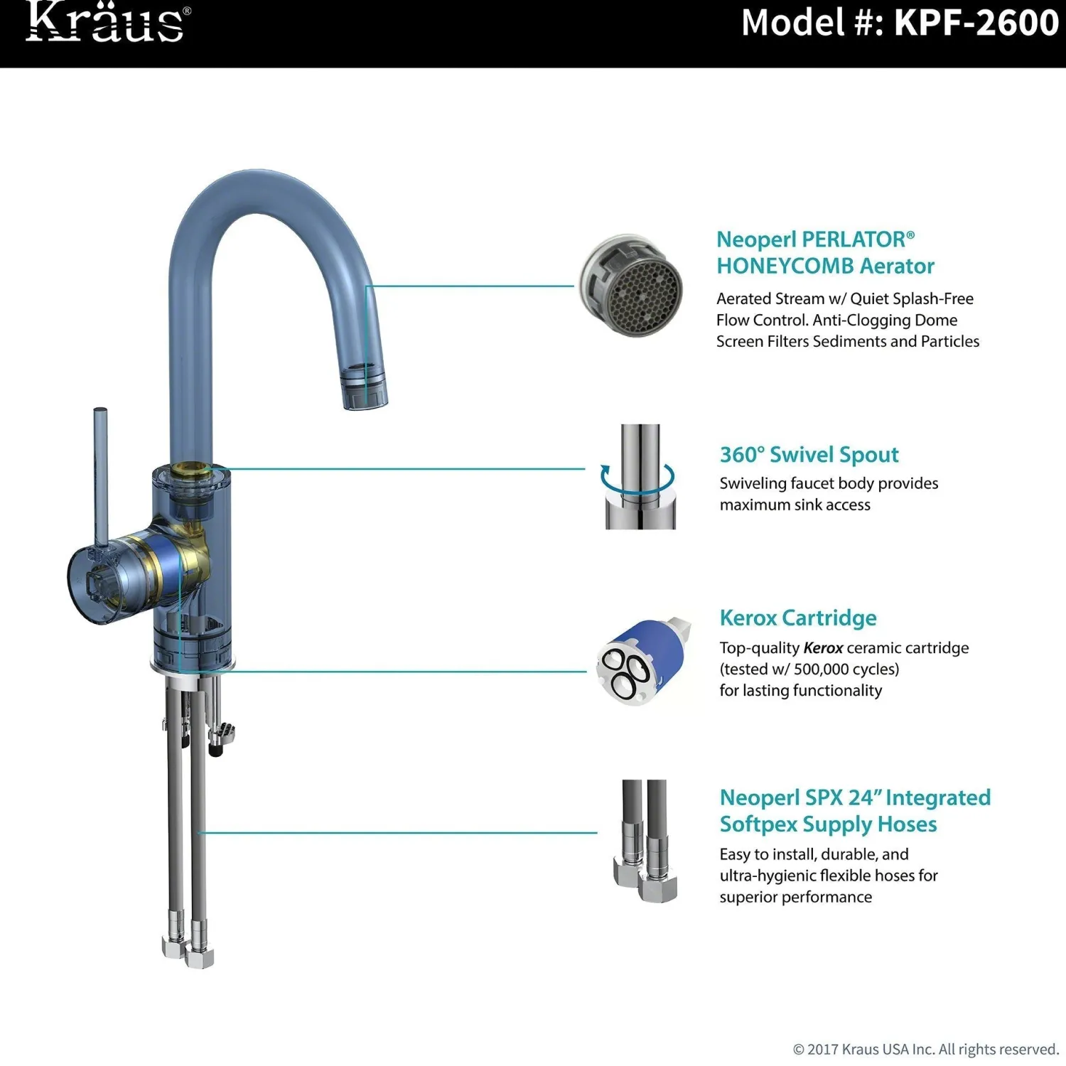 Spot Free Oletto Single Handle Kitchen Bar Faucet in all-Brite Stainless Steel Finish Bar Faucets