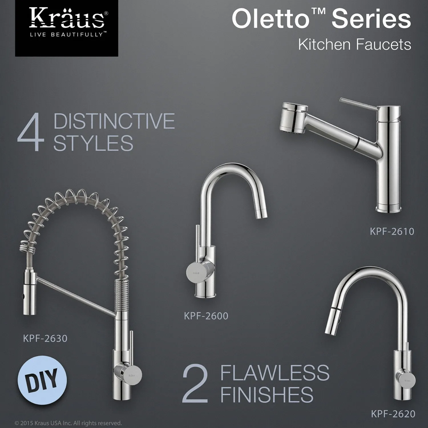 Spot Free Oletto Single Handle Kitchen Bar Faucet in all-Brite Stainless Steel Finish Bar Faucets