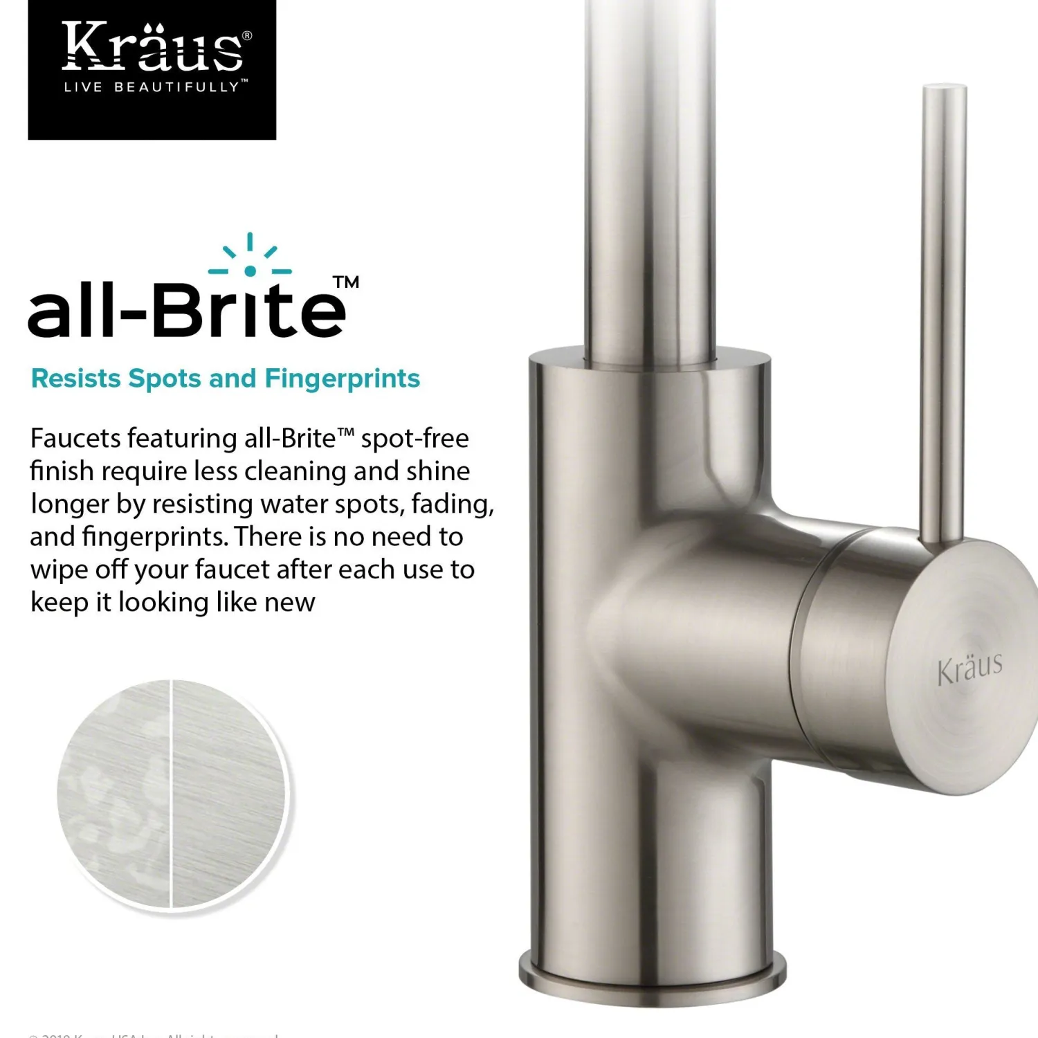 Spot Free Oletto Single Handle Kitchen Bar Faucet in all-Brite Stainless Steel Finish Bar Faucets