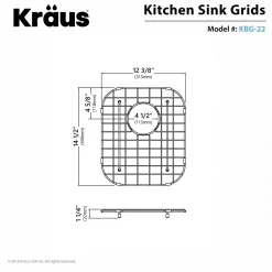 Clearance Stainless Steel Bottom Grid with Protective Anti-Scratch Bumpers for KBU22 Kitchen Sink Bottom Grids