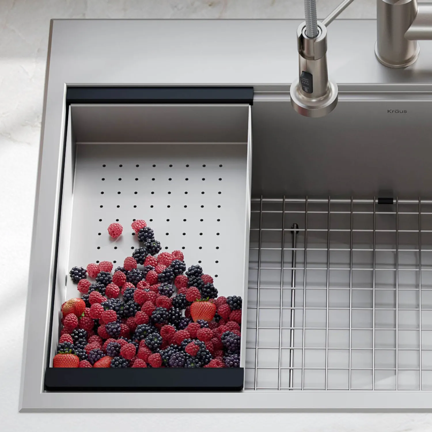 Best Stainless Steel Colander for Workstation Kitchen Sink Colanders
