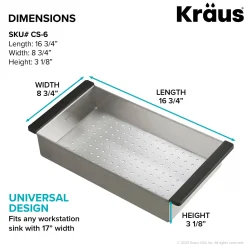 Best Stainless Steel Colander for Workstation Kitchen Sink Colanders