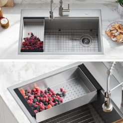 Best Stainless Steel Colander for Workstation Kitchen Sink Colanders