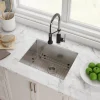 Best Standart PRO 23" 16 Gauge Rectangle Undermount Single Bowl Stainless Steel Kitchen Sink Stainless Steel Sinks|Single Bowl Sinks