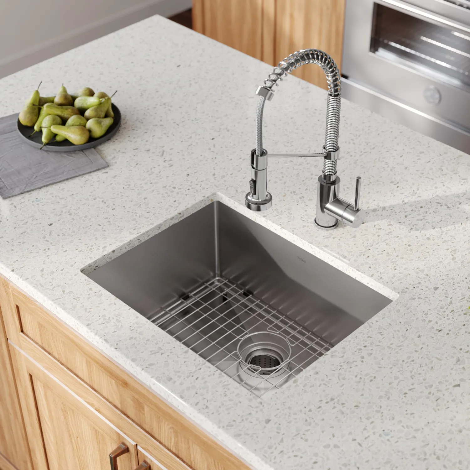 Best Standart PRO 23" 16 Gauge Rectangle Undermount Single Bowl Stainless Steel Kitchen Sink Stainless Steel Sinks|Single Bowl Sinks