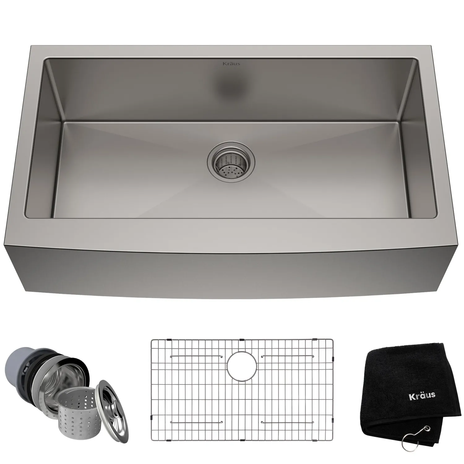 Hot Standart PRO 36" 16 Gauge Single Bowl Stainless Steel Farmhouse Kitchen Sink Stainless Steel Sinks|Single Bowl Sinks