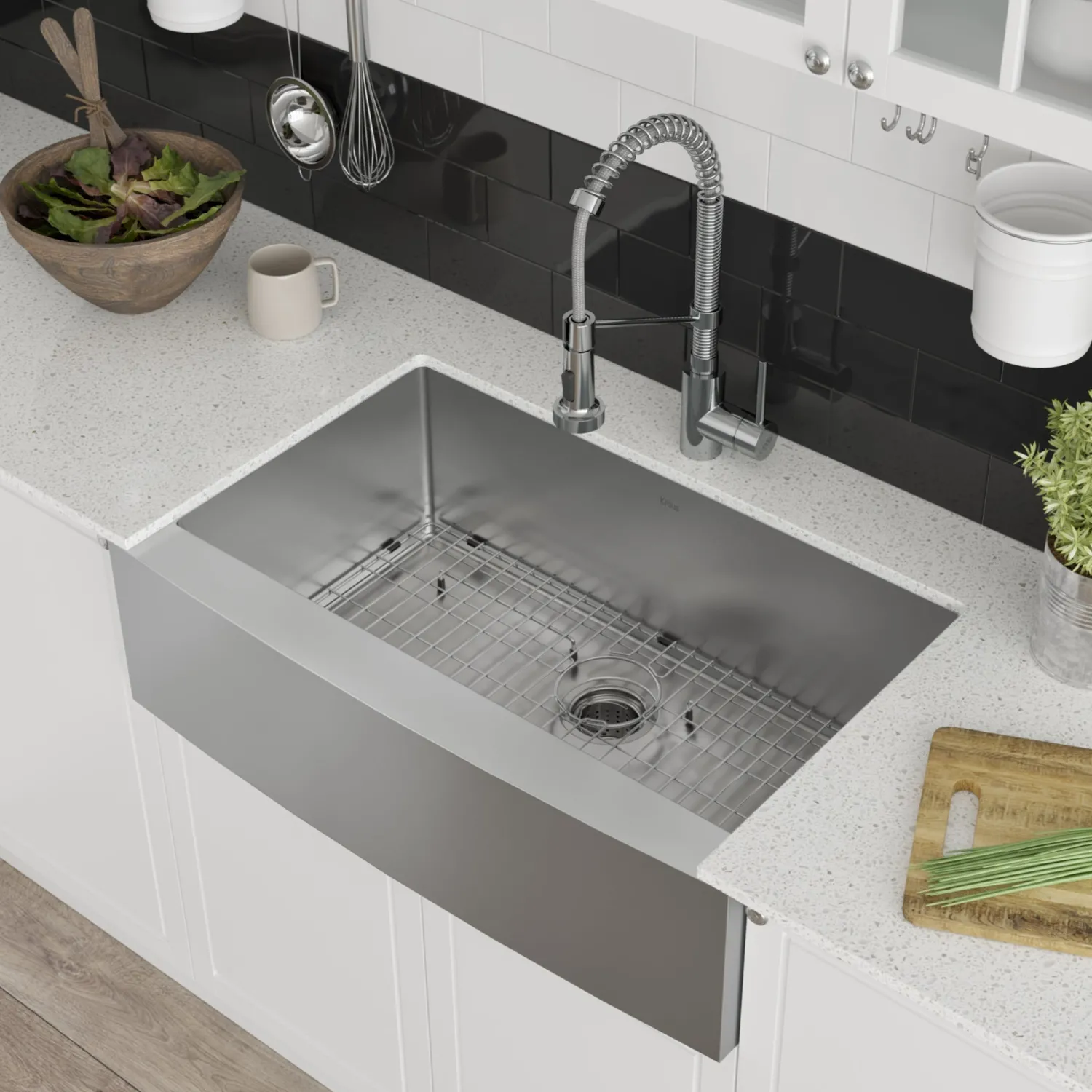 Hot Standart PRO 36" 16 Gauge Single Bowl Stainless Steel Farmhouse Kitchen Sink Stainless Steel Sinks|Single Bowl Sinks
