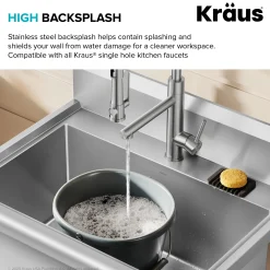 Outlet Standart Pro 32” 18-Gauge Stainless Steel Single Bowl Commercial Style Laundry Utility Sink Kraus Free Standing Utility Sinks|Laundry & Utility Sinks