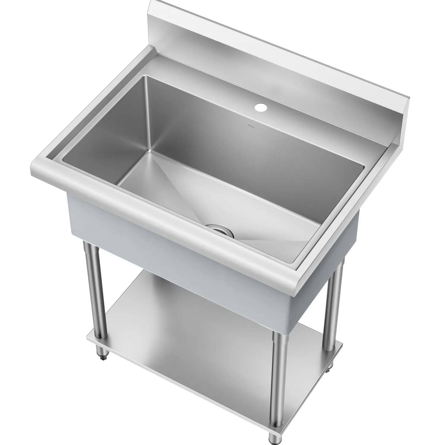 Outlet Standart Pro 32” 18-Gauge Stainless Steel Single Bowl Commercial Style Laundry Utility Sink Kraus Free Standing Utility Sinks|Laundry & Utility Sinks