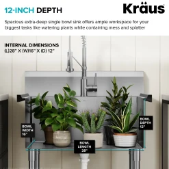 Outlet Standart Pro 32” 18-Gauge Stainless Steel Single Bowl Commercial Style Laundry Utility Sink Kraus Free Standing Utility Sinks|Laundry & Utility Sinks