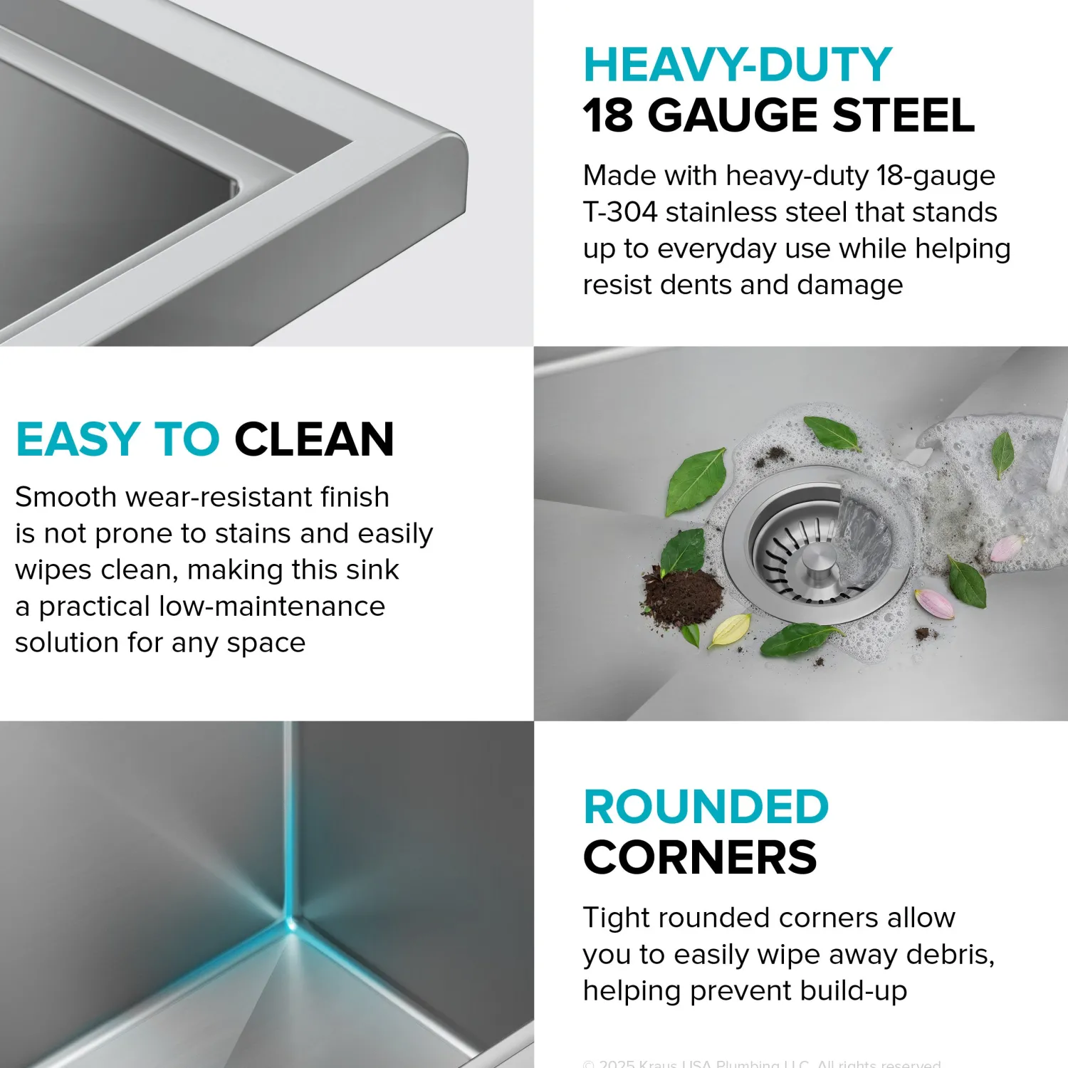 Outlet Standart Pro 32” 18-Gauge Stainless Steel Single Bowl Commercial Style Laundry Utility Sink Kraus Free Standing Utility Sinks|Laundry & Utility Sinks