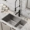 New Standart PRO 32" 16 Gauge Undermount 60/40 Low Divider Double Bowl Stainless Steel Kitchen Sink Stainless Steel Sinks|Double Bowl Sinks