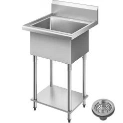 Hot Standart Pro 24” Wide Stainless Steel Laundry Utility Sink Kraus Free Standing Utility Sinks|Laundry & Utility Sinks