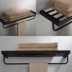 Discount Stelios Bathroom Shelf with Towel Bar Shelves|Towel Bars